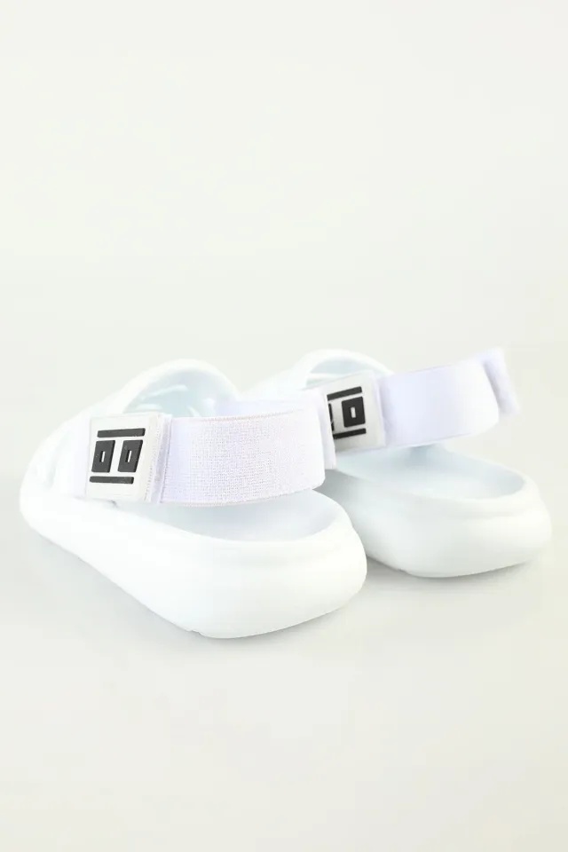 Kız Çocuk Günlük Sandalet Terlik Beyaz