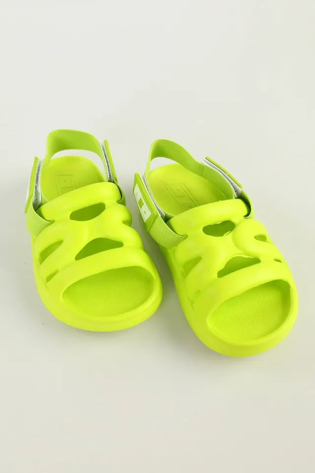 Kız Çocuk Günlük Sandalet Terlik Yeşil