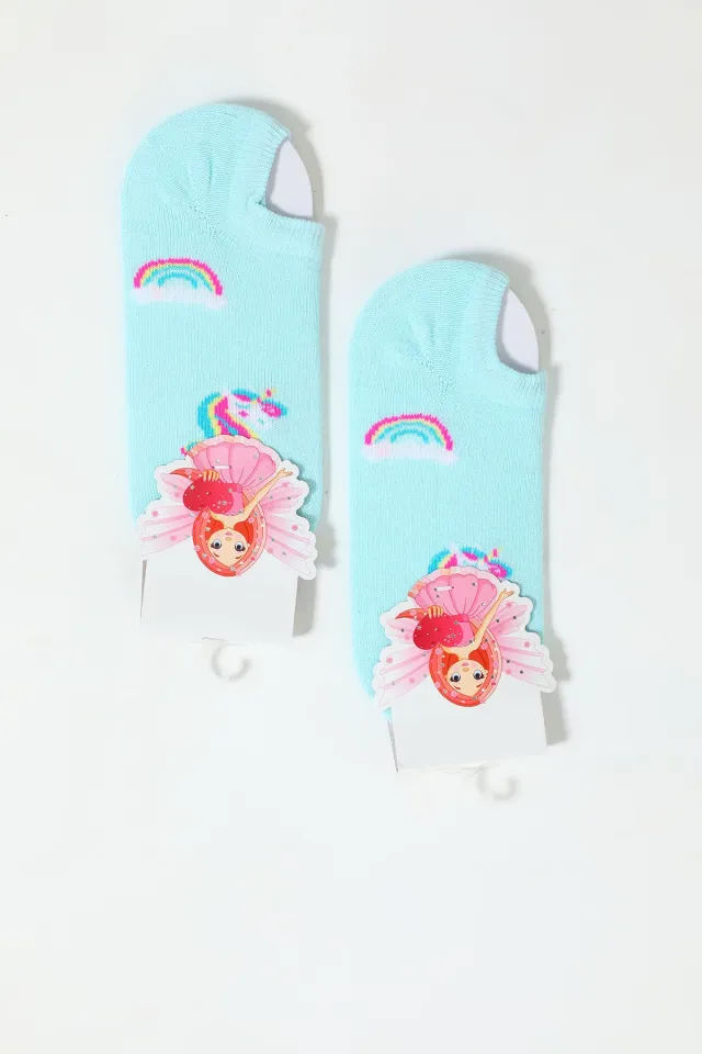 Kız Çocuk İkili Patik Çorap Açıkmavi