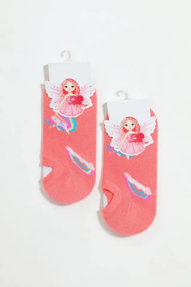 Kız Çocuk İkili Patik Çorap Somon
