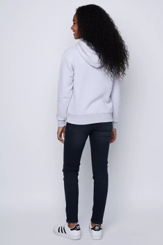 Kız Çocuk Üç İplik Şardonlu Kapüşonlu Sweatshirt - 2