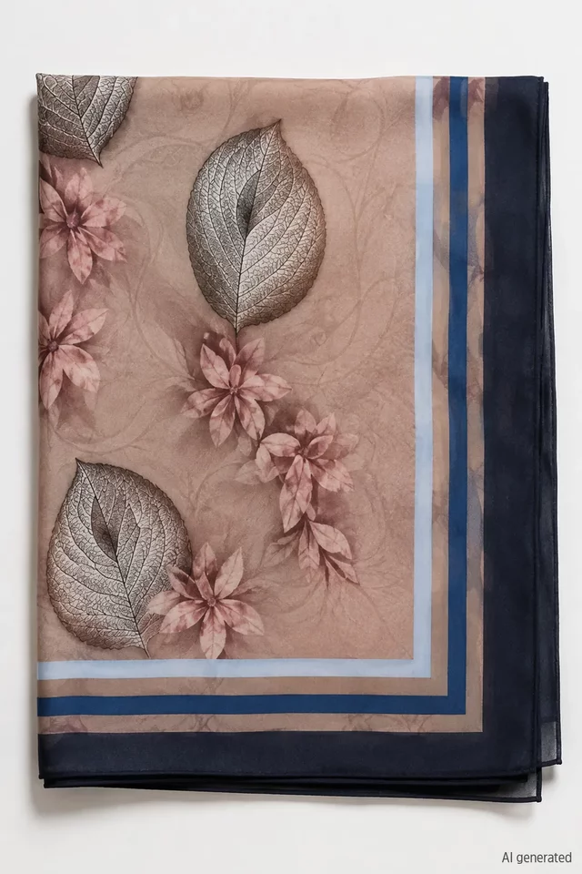 Luissa Scarves Desenli Bambu Kraş Tesettür Şal