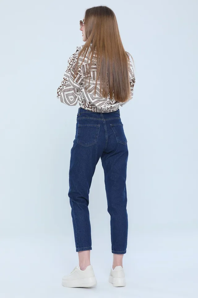 Kadın Ekstra Yüksek Bel Jean Pantolon Mavi
