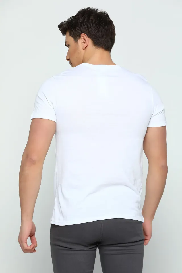 Mr Baskılı Sevgili Kombin Erkek T-shirt Beyaz