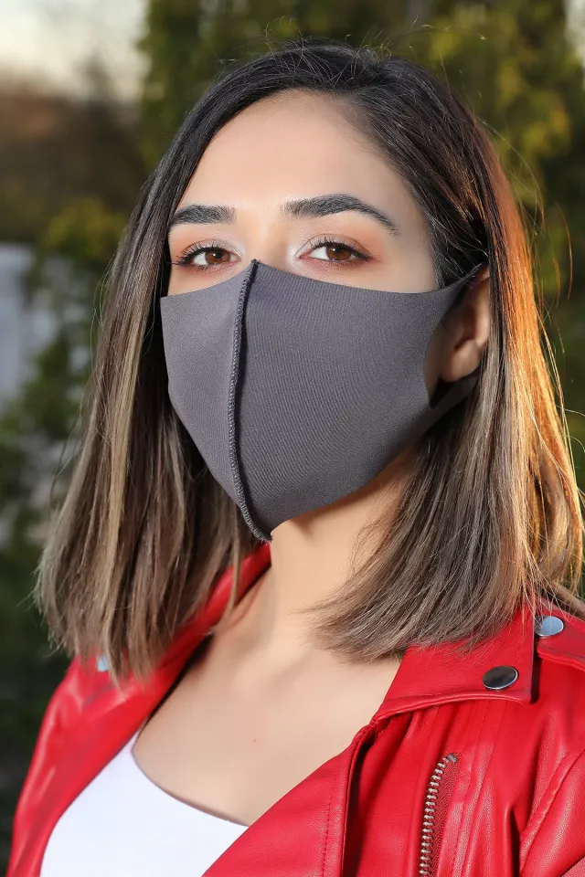 Nano Yıkanabilir Filtreli Maske Gri