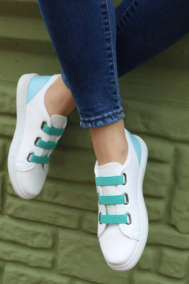 Ön Lastikli Kadın Spor Ayakkabı Beyazmint
