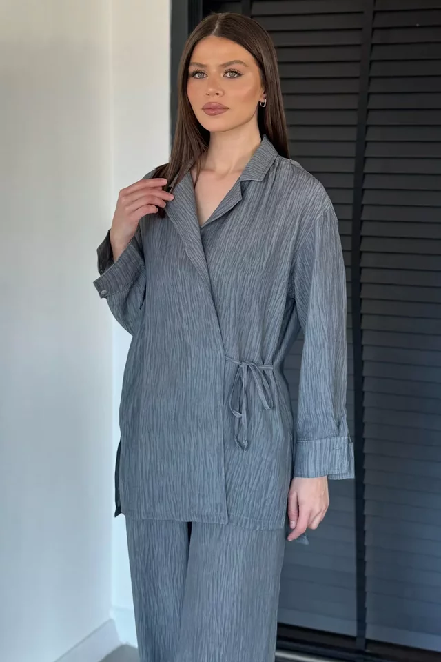 Perry Kadın Ön Bağlamalı Kimono İkili Takım