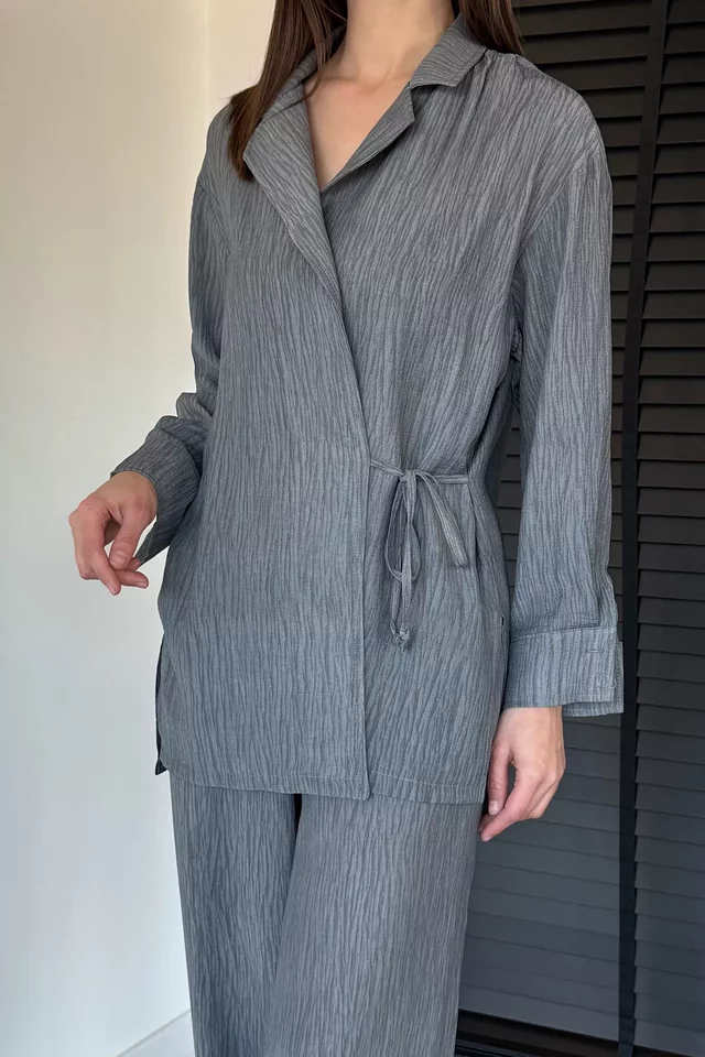 Perry Kadın Ön Bağlamalı Kimono İkili Takım