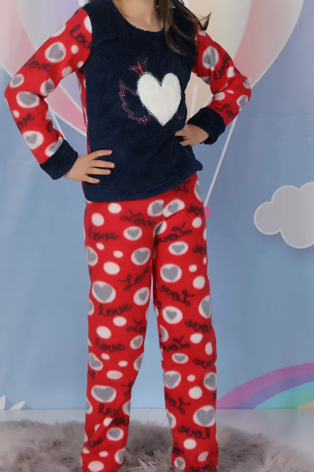 Polar Kız Çocuk Pijama Takımı Lacivert