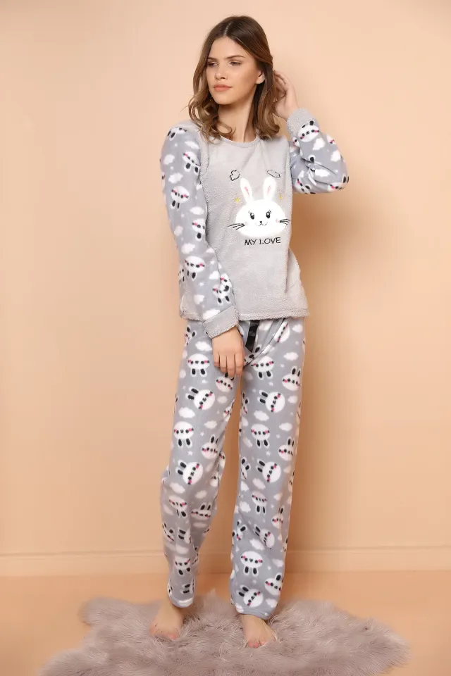 Polar Pijama Takımı Gri