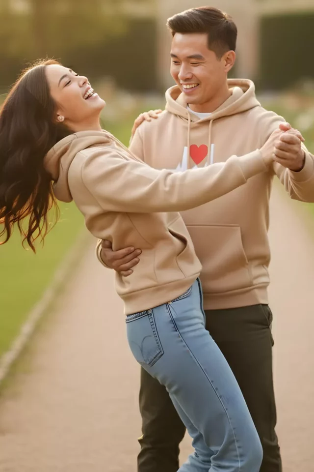 Şardonlu Baskılı Kapüşonlu Sevgili Kombini İkili Sweatshirt (s-m-l Beden Uyumludur.) - 2