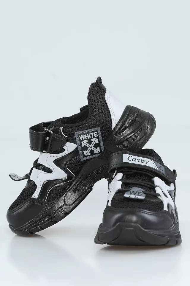 Cırtlı Çocuk Spor Ayakkabı Siyah