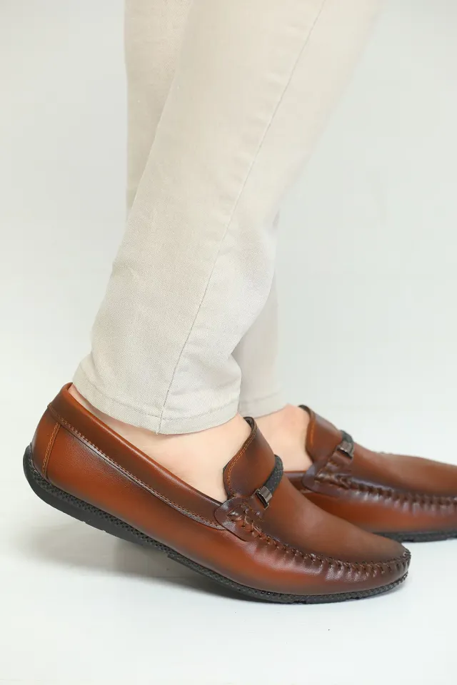 Erkek Loafer Günlük Babet Ayakkabı Taba